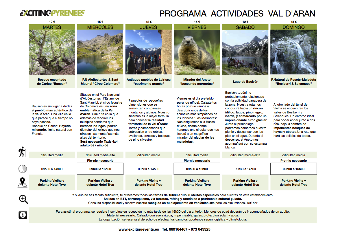 ACTIVIDADES VALLE ARAN