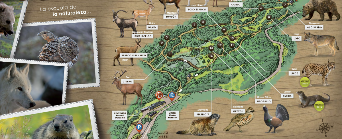 parque de fauna y mapa